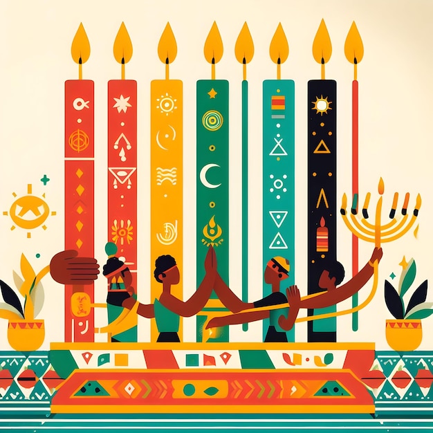 Celebrazioni Kwanzaa Candele