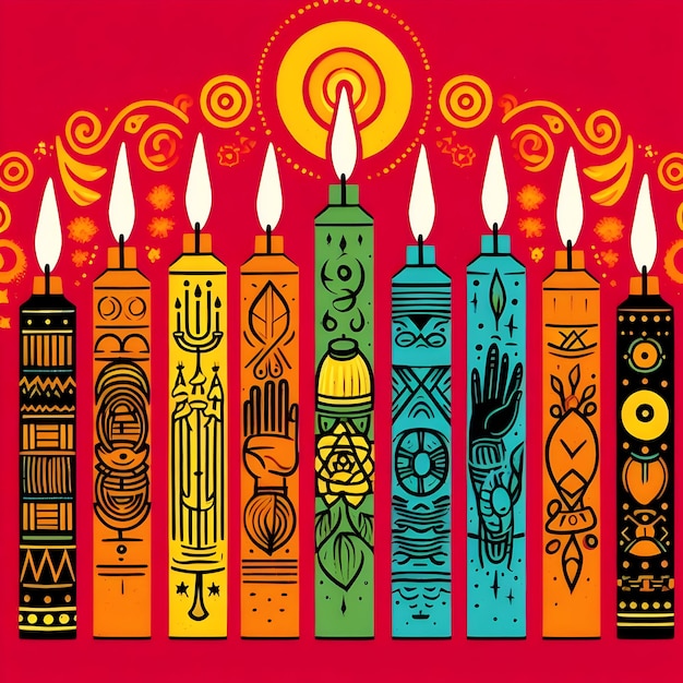 Celebrazioni Kwanzaa Candele