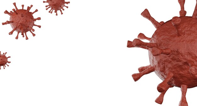 Cella del virus corona rossa isolata