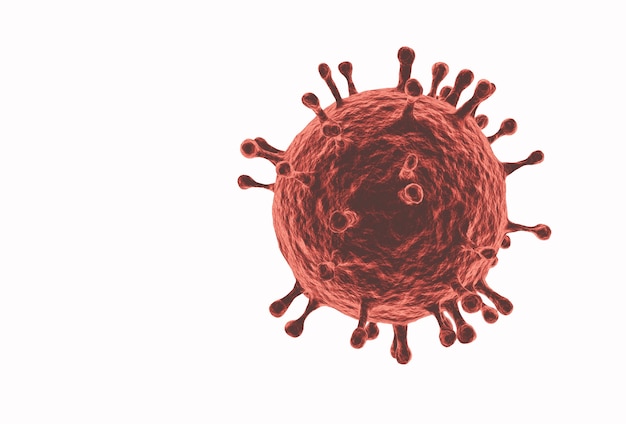 Cellule germinali del virus Covid o illustrazione del coronavirus