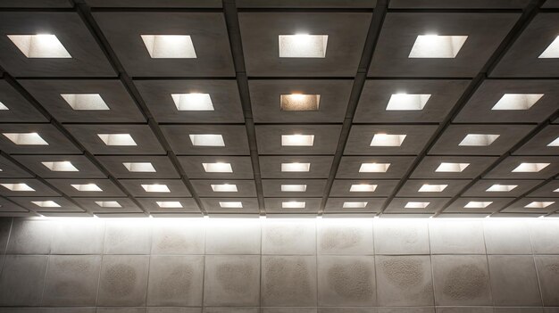 Cemento pannello soffitto modello di blocco quadrato Architettura