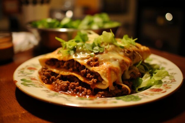 Cena di enchilada fatta in casa