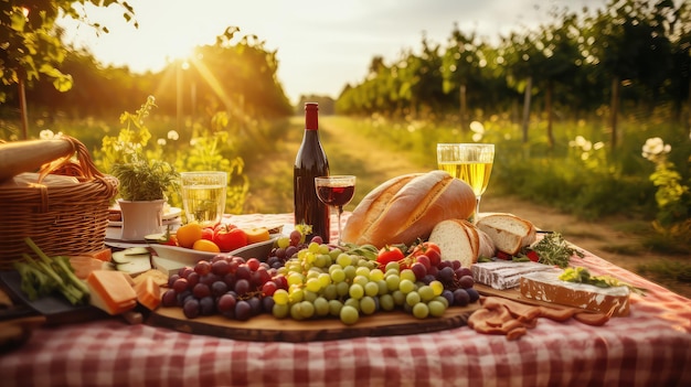 Cena di frutta cibo da picnic