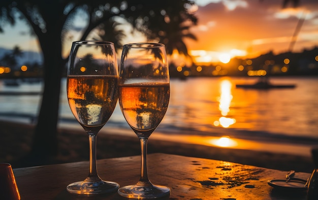 Cena di lusso davanti al mare