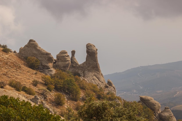 Cenge rocciose in cima alla catena montuosa Demerdzhi