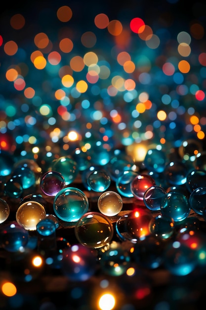 Centinaia di luci bokeh circolari AI generative