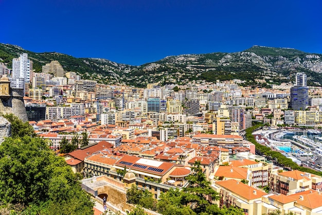 Centro città con case e hotel La Condamine MonteCarlo Monaco Costa Azzurra Costa Azzurra