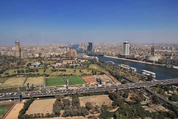 Centro del Cairo sul fiume Nilo, in Egitto