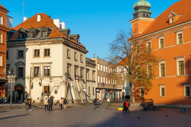 Centro storico di Varsavia a dicembre decorato per Natale