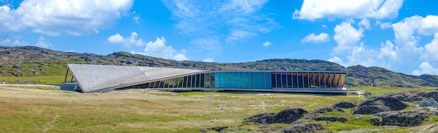 Centro visitatori del fiordo ghiacciato di Ilulissat in Groenlandia, all'ingresso del fiordo ghiacciato di Kangia, un sito UNESCO