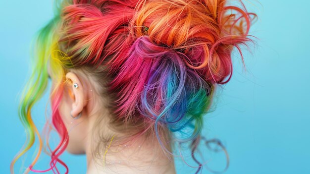 Cera temporanea per capelli di colore arcobaleno