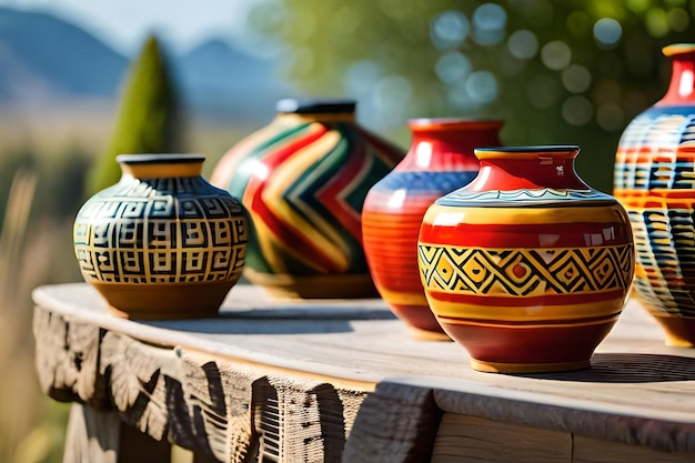 ceramiche colorate della collezione per persona