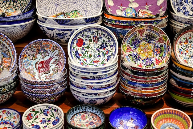 Ceramiche turche nel Grand Bazaar Istanbul Turchia