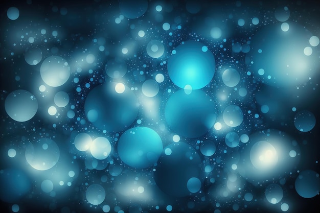 Cerchi astratti bokeh blu con le stelle sullo sfondo L'illustrazione è bella