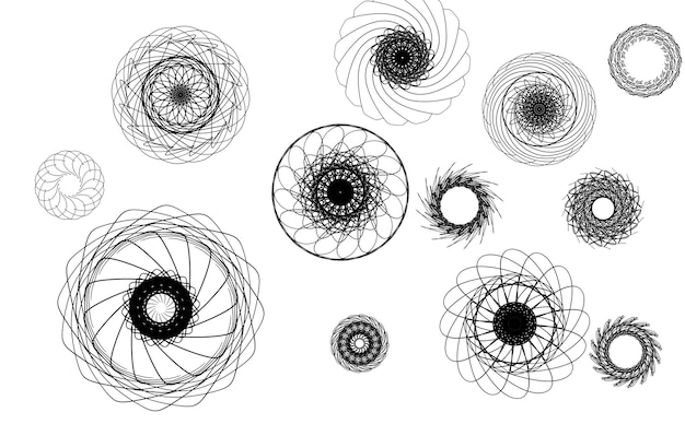 Cerchi con vernice geometrica ornamenti