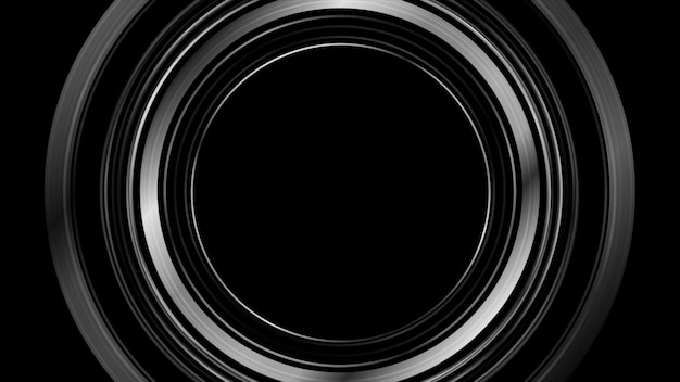 Cerchi geometrici di tecnologia metallica grigia sfondo astratto Seamless looping motion design Animazione video Ultra HD 4K 3840x2160