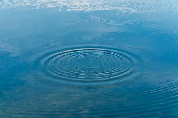 Cerchi su una superficie d'acqua dopo gli schizzi