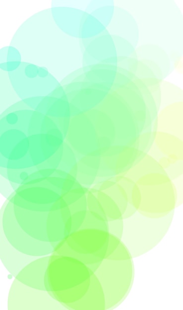 Cerchi verdi e blu su sfondo bianco.