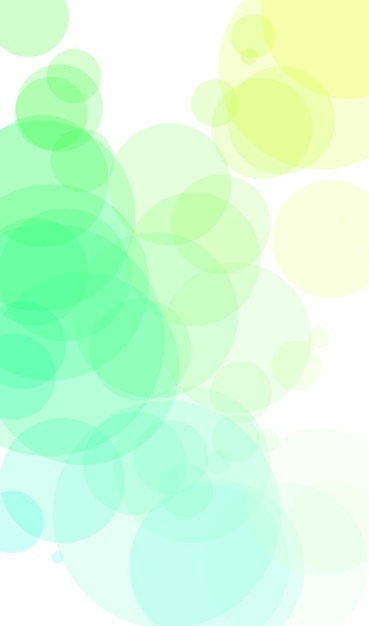 Cerchi verdi e blu su sfondo bianco.