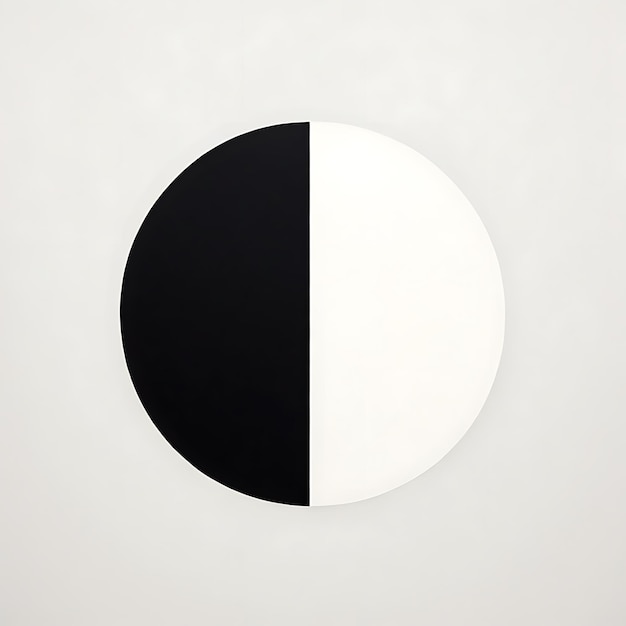 cerchio bianco nero su sfondo nero