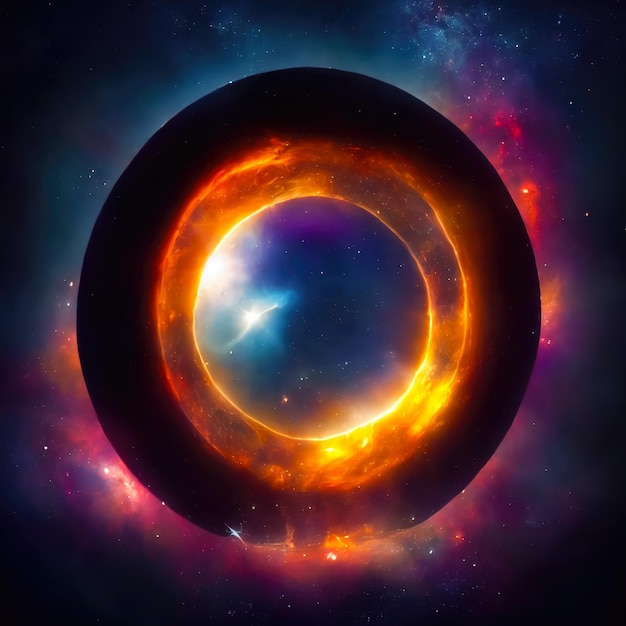 Cerchio cosmico Un'illustrazione del vasto universo