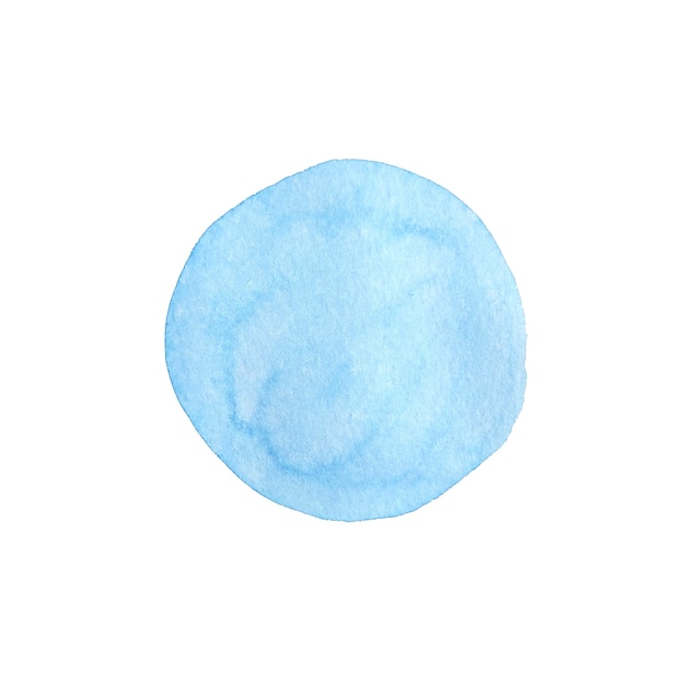 Cerchio dell'acquerello, riempimento, spot blu dipinto a mano per l'uso in matrimoni, vacanze, logo