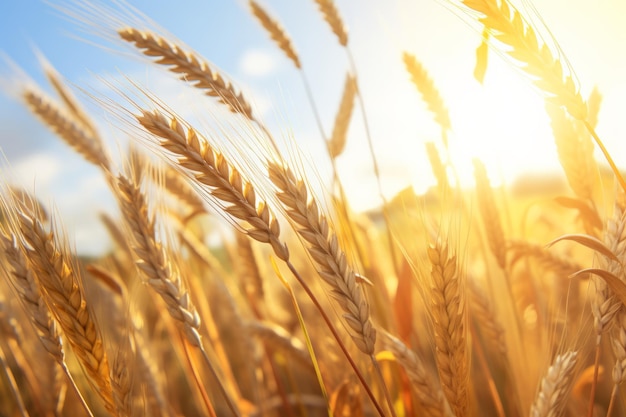 Cereali d'oro che ondeggiano sull'orlo del raccolto