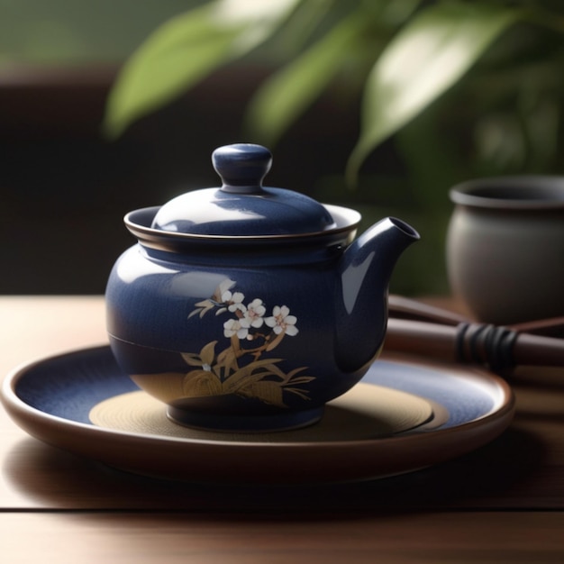 Cerimonia del tè giapponese Un sereno viaggio d'arte digitale nella tradizione e nella tranquillità