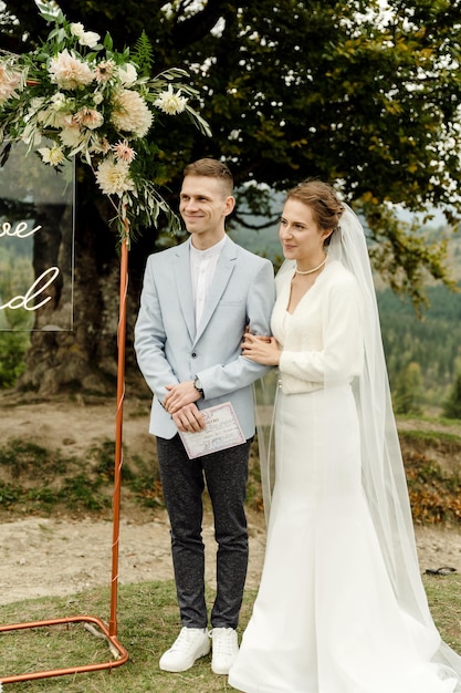 Cerimonia di matrimonio in montagna