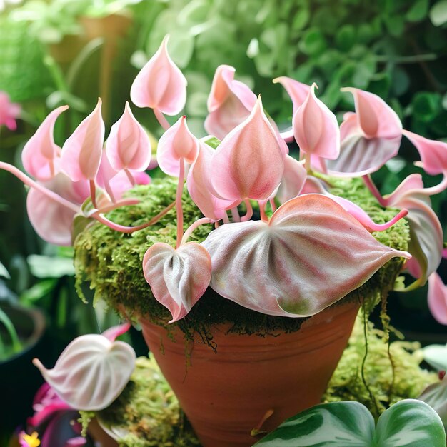 Ceropegia woodii in un vaso di fiori