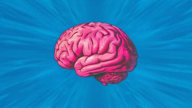 Cervelli rosa su blu