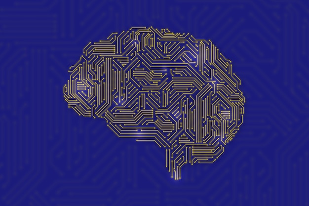 Cervello digitale per il concetto di tecnologia AI