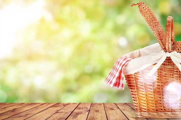 Cestino da picnic tavolo per il tempo libero verde rosso bianco