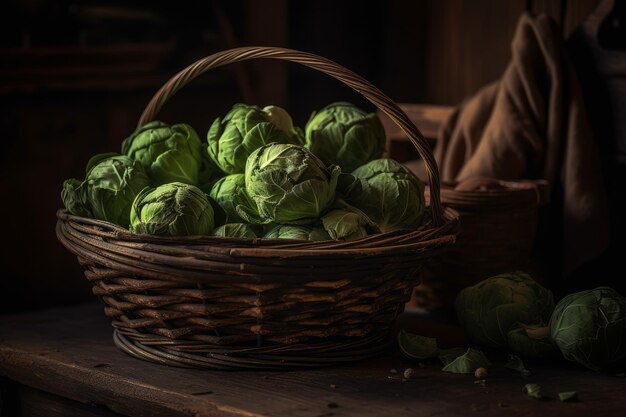 Cestino di cavoli rustico fresco Genera Ai