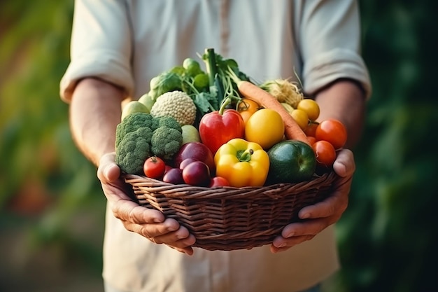 cesto di frutta e verdura