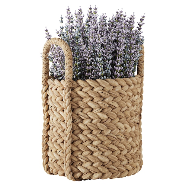 Cesto di vimini con lavanda