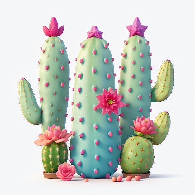 CF 09 _ Magical Mystical Colorful Cute Single Cactus Clipart