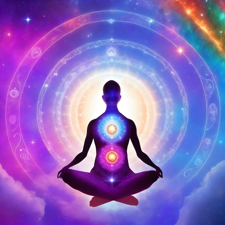 chakras and prana for Meditation background