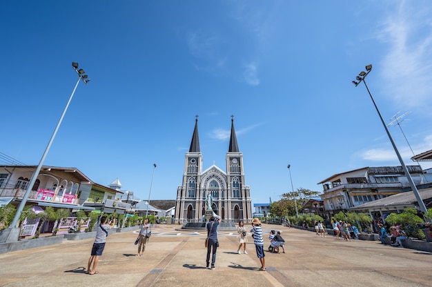 Chanthaburi,thailandia-28 nov 2020: Esterno della Cattedrale dell'Immacolata Concezione Chanthaburi. La Cattedrale dell'Immacolata Concezione è una chiesa cattolica e si trova nella città di Chanthaburi.