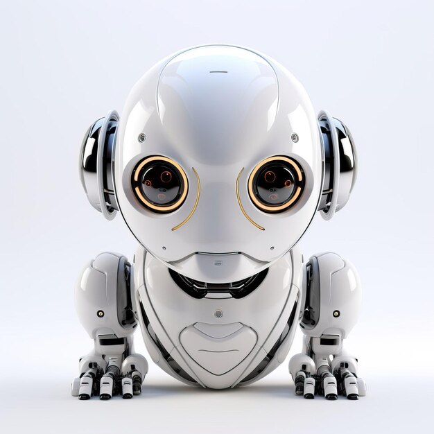 chat bot robot dei cartoni animati carino