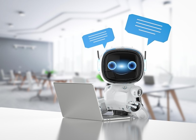 Chatbot o chat robot assistente con nuvoletta