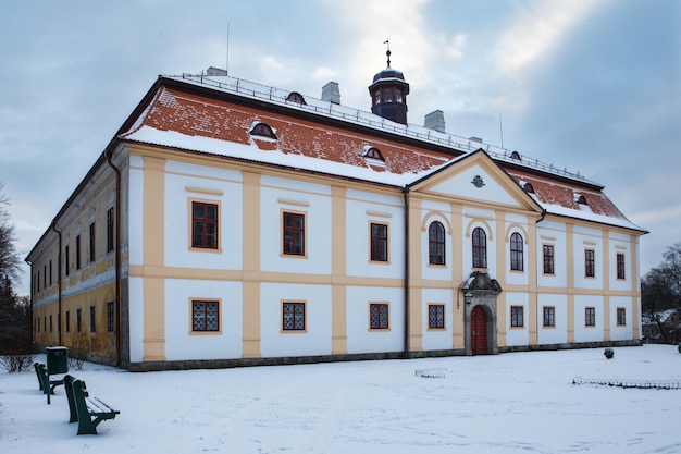 Chateau Chotebor in inverno Europa Repubblica Ceca
