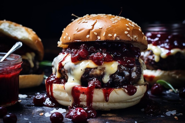 Cheeseburgers con Cranberry Chutney Feste festive