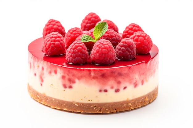 cheesecake alla frutta su uno sfondo chiaro