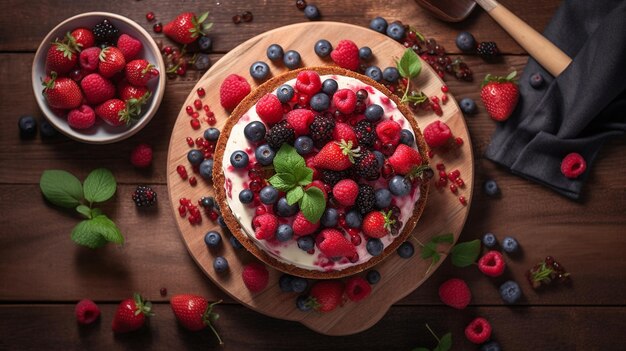 Cheesecake di bacche fresche per idee di ricette