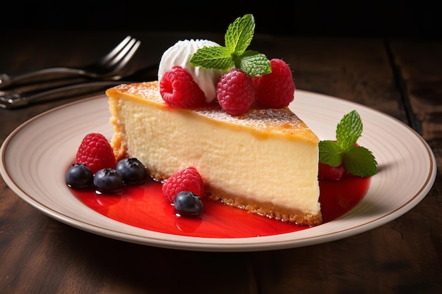 Cheesecake in stile italiano di New York dessert italiano