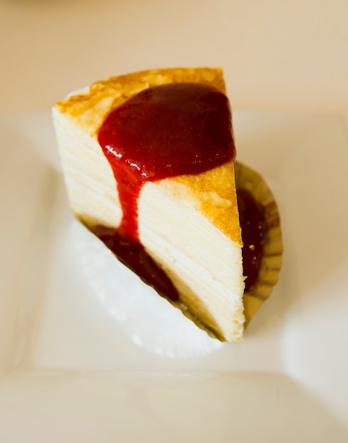 cheesecake sul piatto