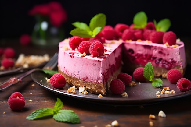 Cheesecake Vegana Al Lampone Dessert Vegano