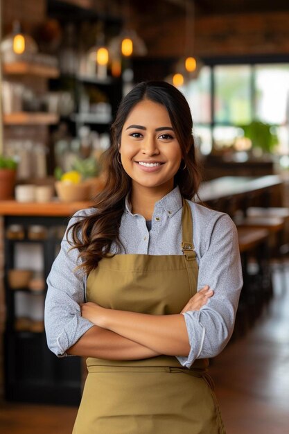 Chef femmina HispanicLatino Giovane adulto Fiducioso posa