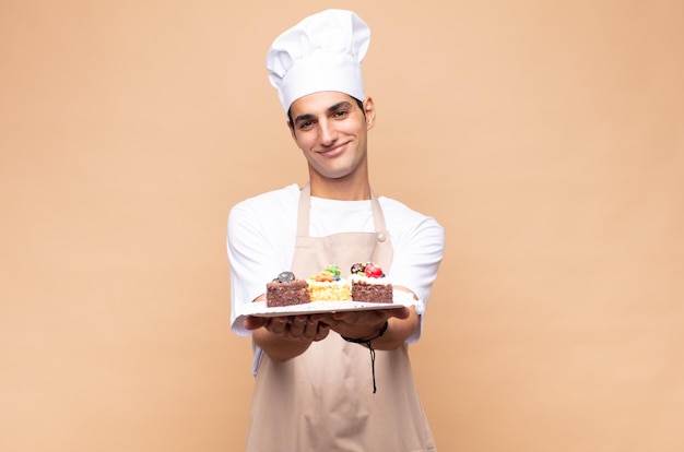 Chef uomo panettiere che cucina